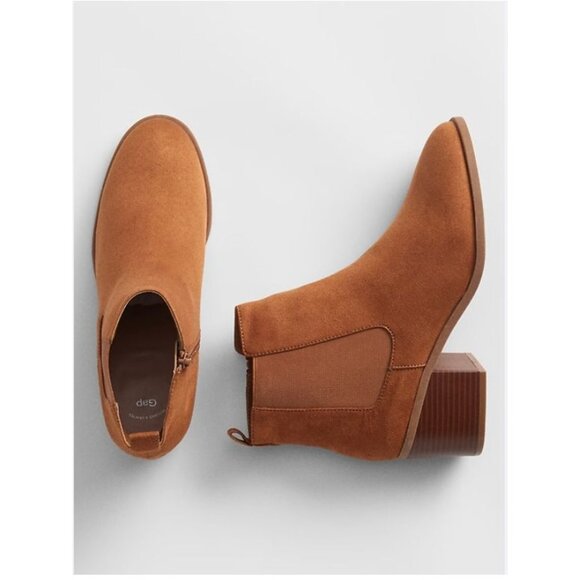 GAP Factory Chelsea Boots in Faux Suede, Cognac, Women's size 10 - Picture 14 of 14